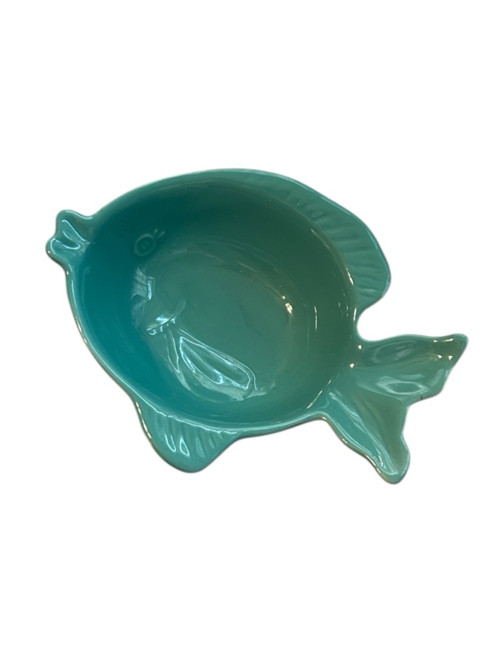 Turquoise Fish-Shaped Serving Dish/Trinket Tray “Summer” Collection